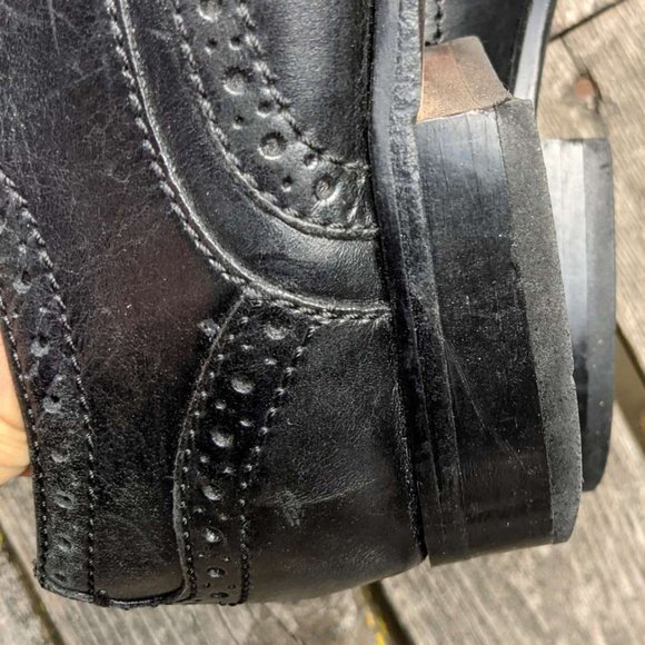 Clarks Black Leather Bluchers Oxford Shoes main image 3